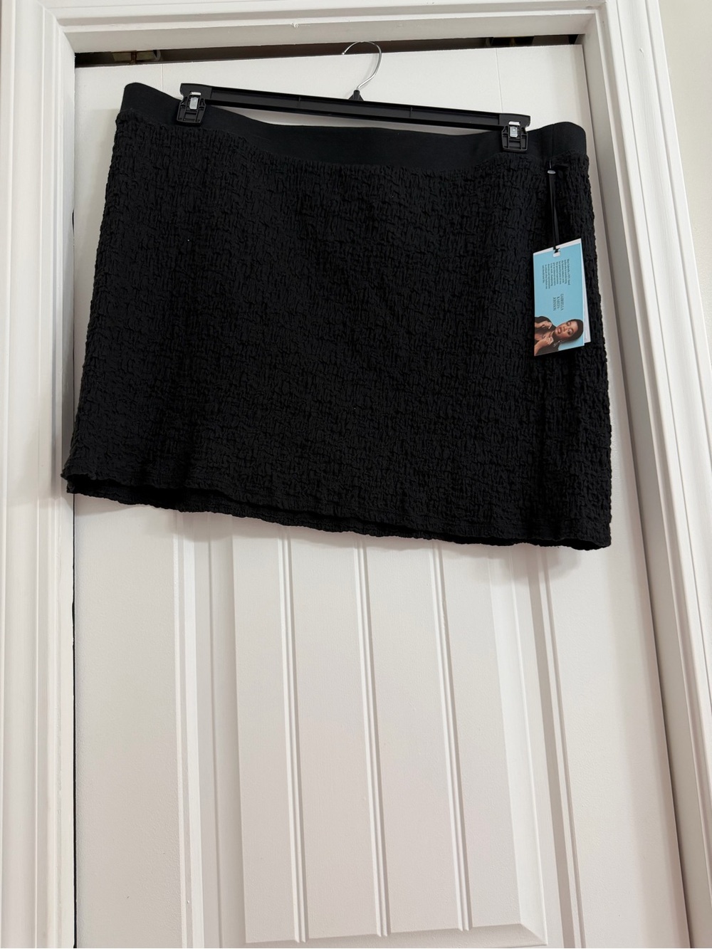 Future Collective Black Textured Mini Skirt